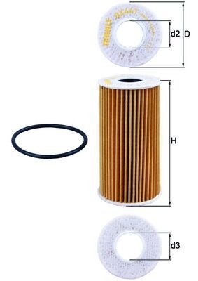 Oil Filter MAHLE OX441D