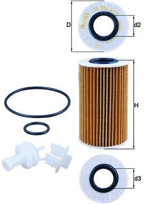 Oil Filter MAHLE OX554D2