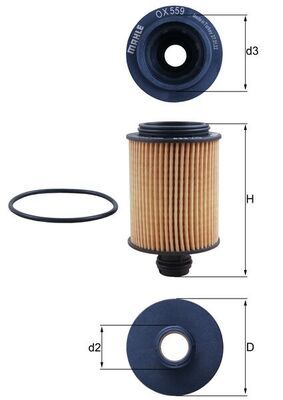 Oil Filter MAHLE OX559D