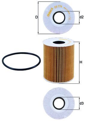 Oil Filter MAHLE OX776D