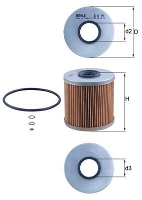 Oil Filter MAHLE OX 91D