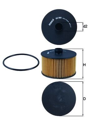 Oil Filter MAHLE OX968D