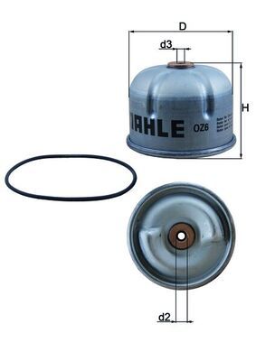 Oil Filter MAHLE OZ6D