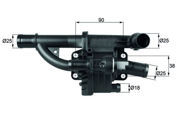 Thermostat, coolant MAHLE TH4083