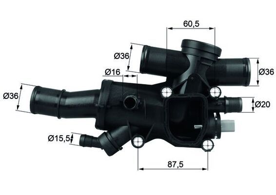 Termostatas, aušinimo skystis MAHLE TH4483