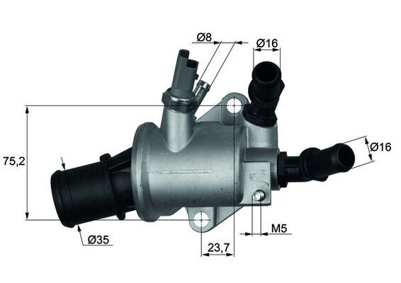 Thermostat, coolant MAHLE TI14388