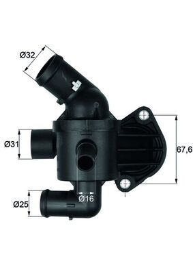 Thermostat, coolant MAHLE TI1592