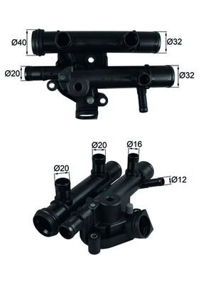 Thermostat, coolant MAHLE TI25983D