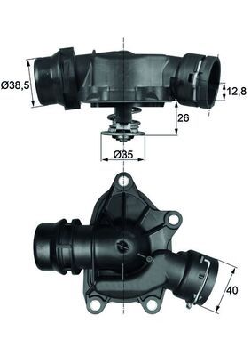 Thermostat, coolant MAHLE TI2688