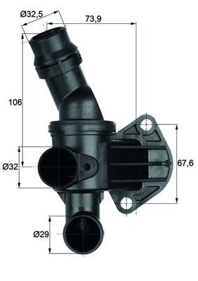 Thermostat, coolant MAHLE TI680