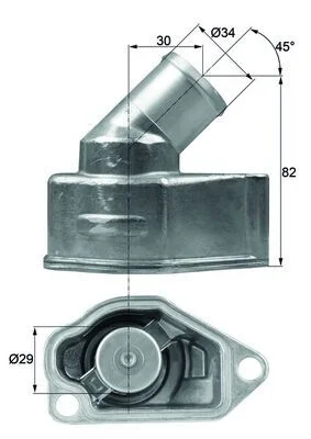 Thermostat, coolant MAHLE TI 9 92