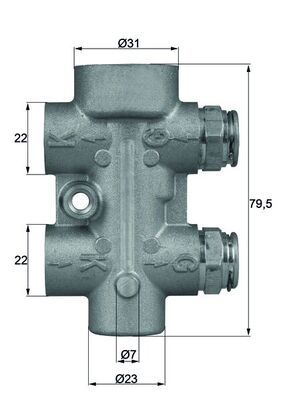 Thermostat, oil cooling MAHLE TO880