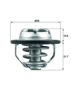 Thermostat, coolant MAHLE TX12282