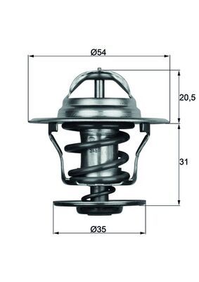 Thermostat, coolant MAHLE TX1587D