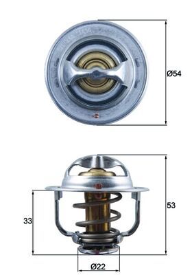 Thermostat, coolant MAHLE TX17989D