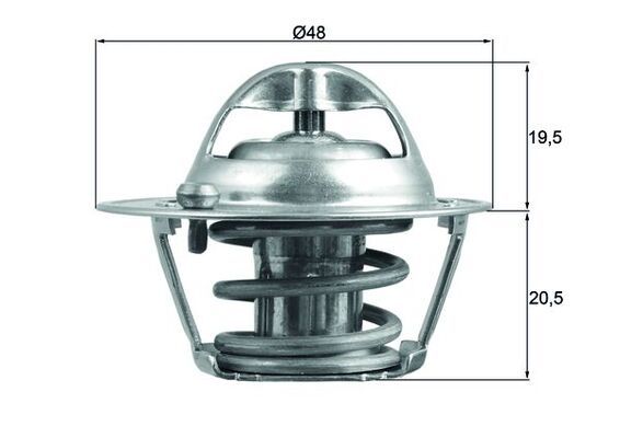 Thermostat, coolant MAHLE TX20482D