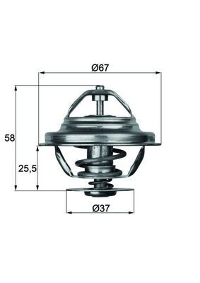 Thermostat, coolant MAHLE TX2080D