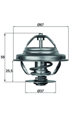 Thermostat, coolant MAHLE TX2180D