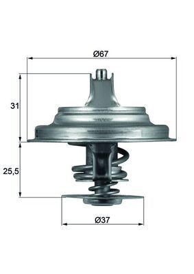 Thermostat, coolant MAHLE TX2580D