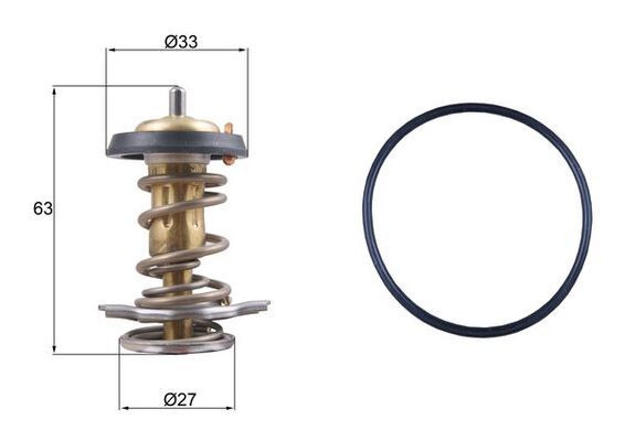 Termostatas, aušinimo skystis MAHLE TX 264 82 D