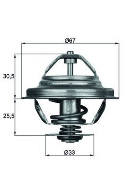 Thermostat, coolant MAHLE TX2771D