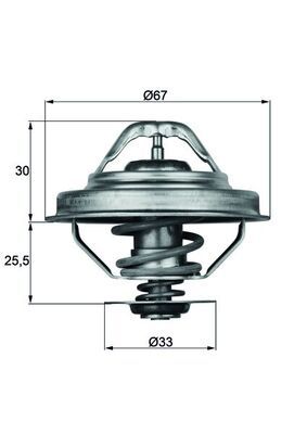 Thermostat, coolant MAHLE TX 28 88D