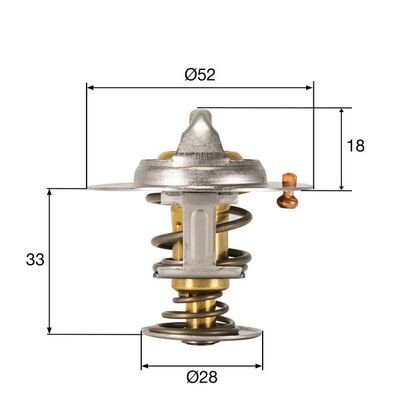 Thermostat, coolant MAHLE TX32792D