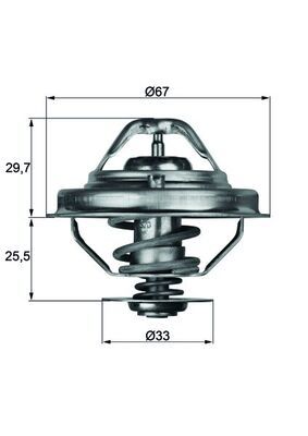 Thermostat, coolant MAHLE TX3880D