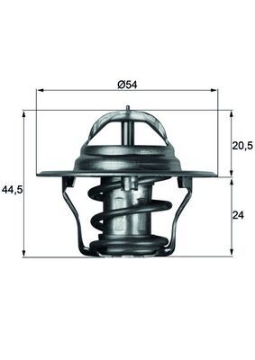 Thermostat, coolant MAHLE TX483D