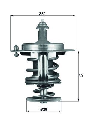 Termostatas, aušinimo skystis MAHLE TX 71 82D