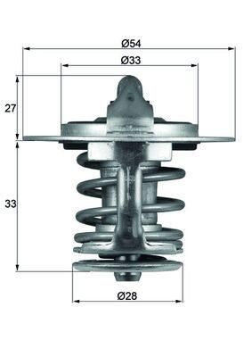 Thermostat, coolant MAHLE TX 84 77