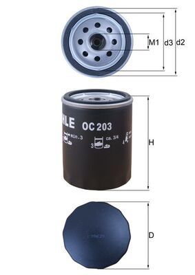 Oil Filter MAHLE OC203