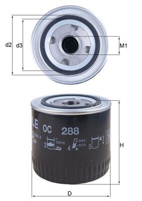 Оливний фільтр MAHLE OC288