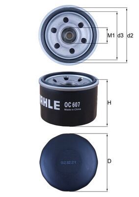 Oil Filter MAHLE OC607