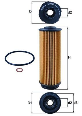 Oil Filter MAHLE OX 1146D