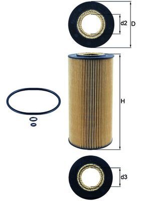 Alyvos filtras MAHLE OX123/1D