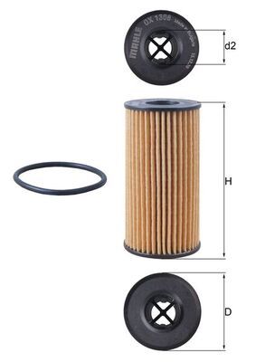 Oil Filter MAHLE OX1308D