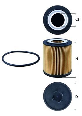 Oil Filter MAHLE OX182D