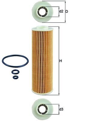 Alyvos filtras MAHLE OX183/5D1