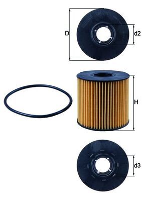 Alyvos filtras MAHLE OX210D