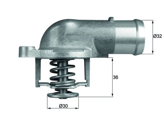 Thermostat, coolant MAHLE TI21287D