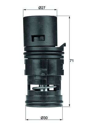 Thermostat, oil cooling MAHLE TO780