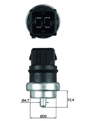 Sensor, coolant temperature MAHLE TSE14