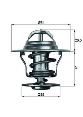 Thermostat, coolant MAHLE TX1392D