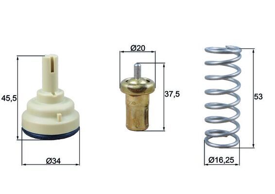 Thermostat, coolant MAHLE TX181105D