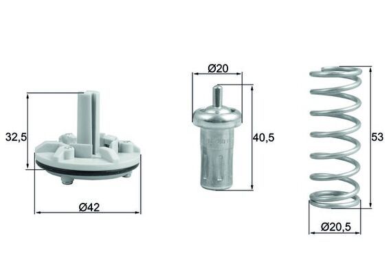 Thermostat, coolant MAHLE TX18380D