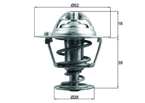 Termostatas, aušinimo skystis MAHLE TX 184 78D