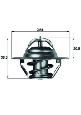 Thermostat, coolant MAHLE TX387D