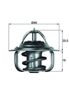Thermostat, coolant MAHLE TX583D