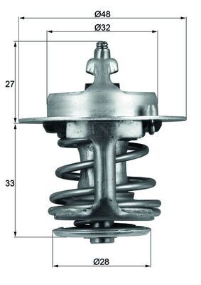 Thermostat, coolant MAHLE TX6383